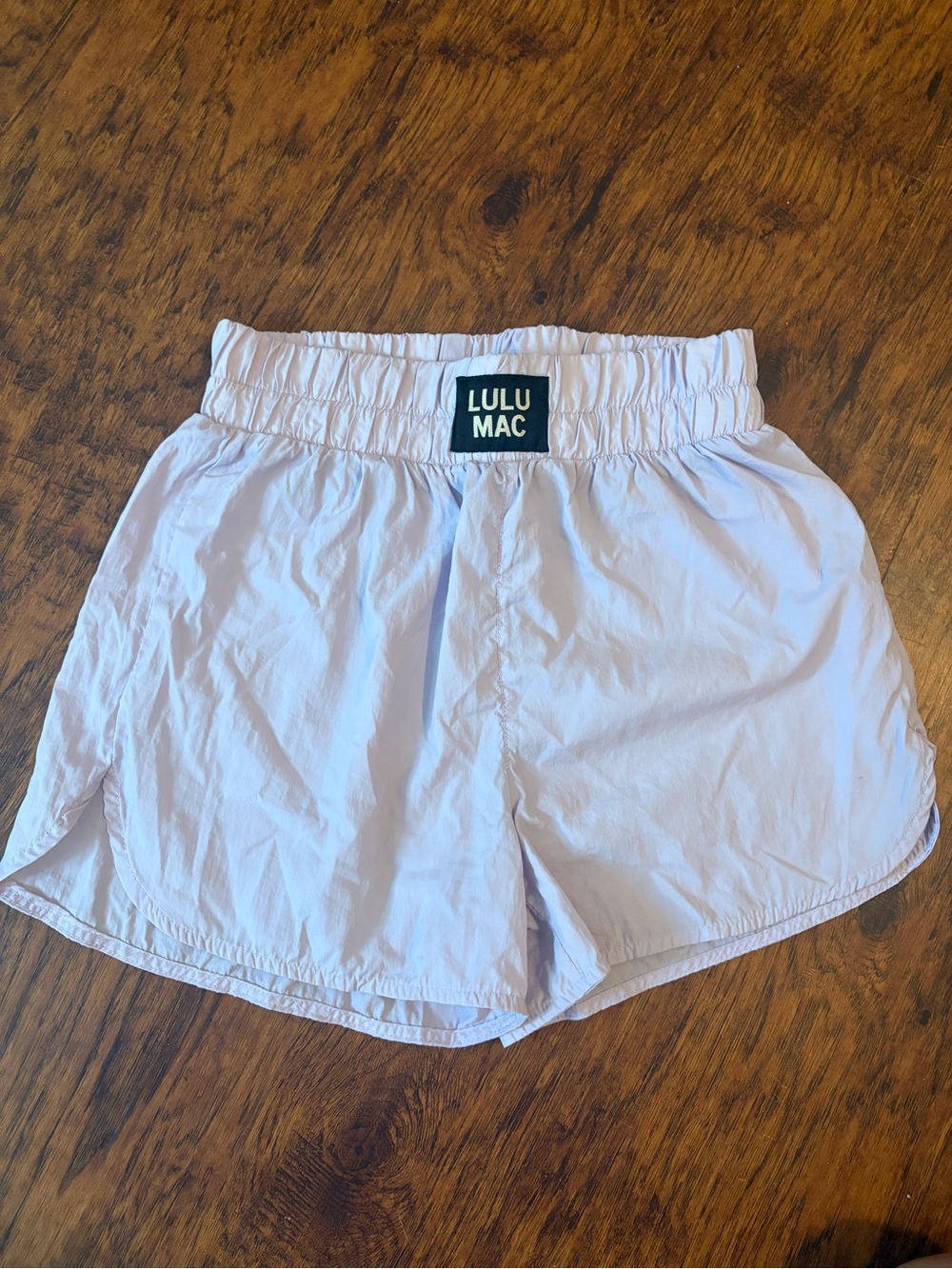 Women's High-Waist Pastel Purple Athletic Shorts